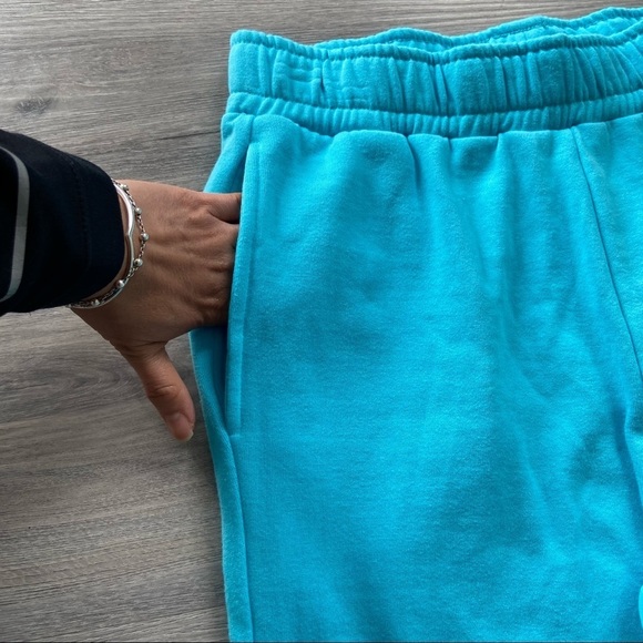 AFRM Tazo Light Blue Fleece Women's Sweatpants - Picture 6 of 11